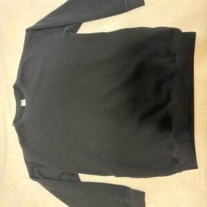 Classic Black Crewneck Sweatshirt Dress